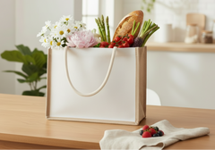 Jute & Canvas Tasche - Größe L