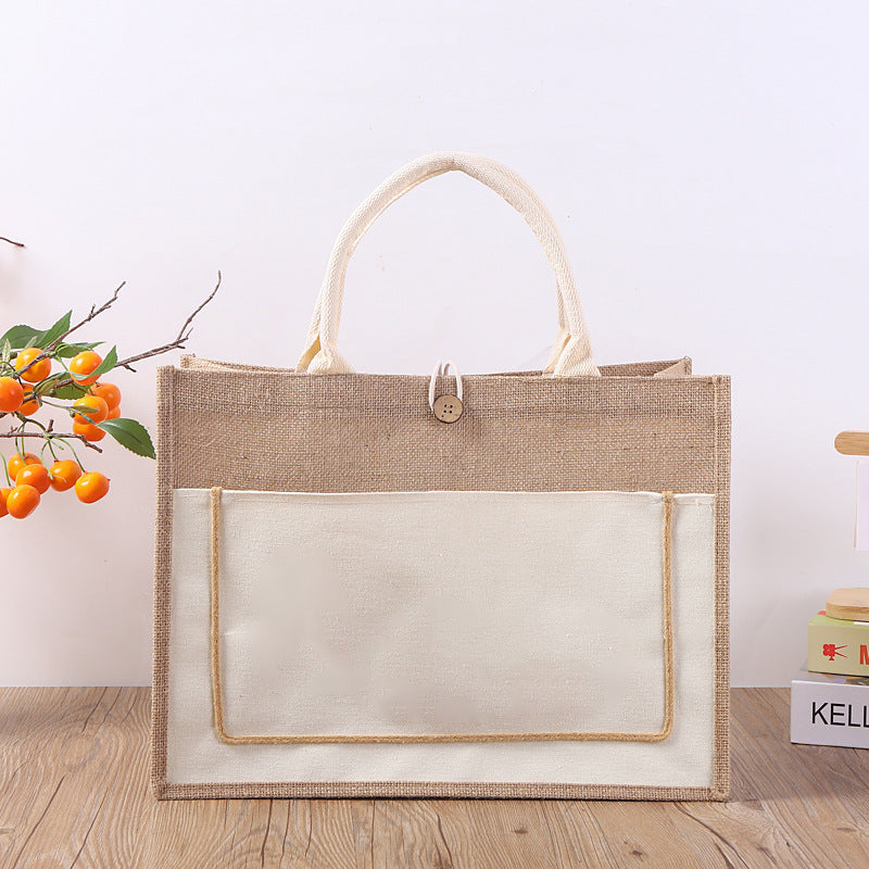 Jute & Baumwolltasche – Größe L | Creme